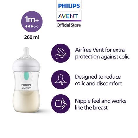 Natural Response Baby Bottle with Airfree vent SCY673/01.